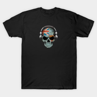 Dark Skull Deejay with Fiji Flag T-Shirt